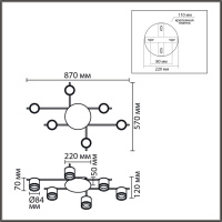 Потолочный светильник Lumion Comfi Agnia 8304/6C