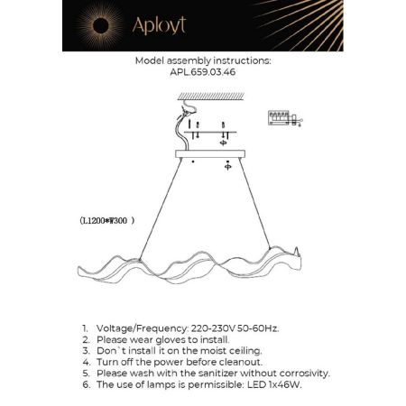 Подвесная люстра Aployt Viola APL.659.03.46
