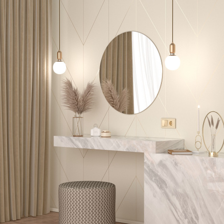 Выключатель  двухклавишный  шампань WL11-SW-2G Werkel