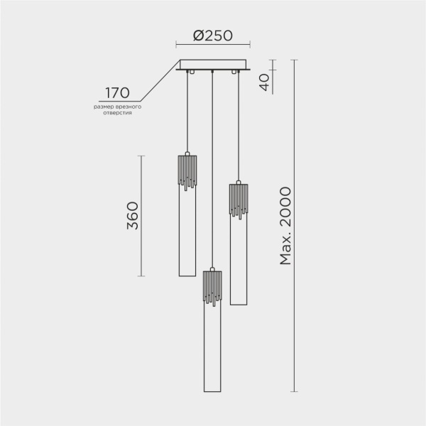Подвесной светильник Modelux ML.88992.3 GD