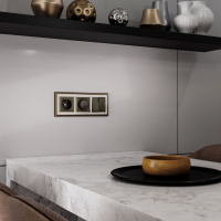 Набор клавиш для выключателя двухклавишного бронзовый WL12-SW-2G-CP Werkel