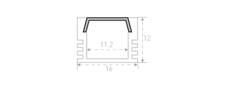 Алюминиевый профиль SWG SF-1612-BL 020194