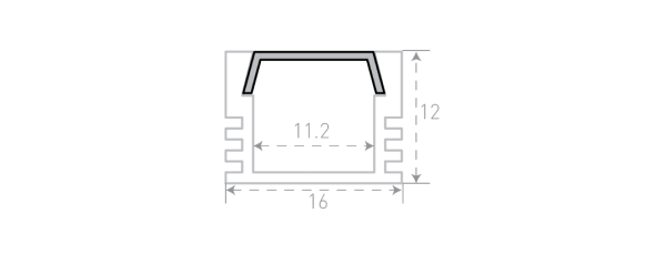 Профиль алюминиевый SWG SF-1612 000986
