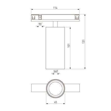 Трековый магнитный светильник Elektrostandard 85525/01 a071846