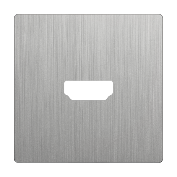 Накладка для розетки HDMI серебряный рифленый WL09-HDMI-CP Werkel