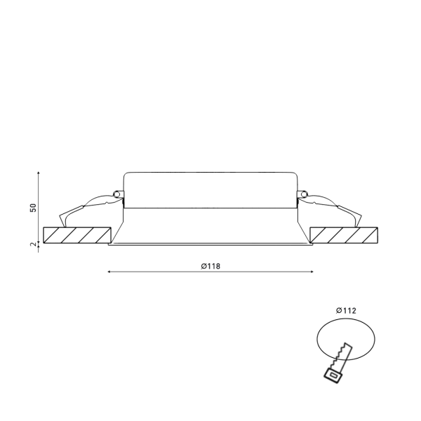 Встраиваемый светильник DesignLed BQ009115-WH-NW 003125