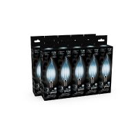 Лампа светодиодная филаментная Gauss E14 11W 4100К прозрачная 104801211