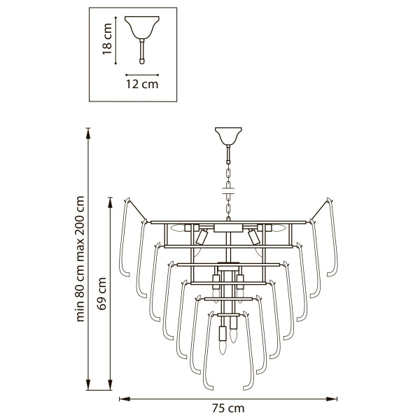 Подвесная люстра Lightstar Retro II 799182
