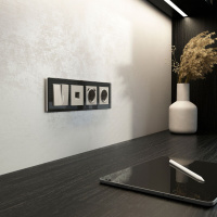 Выключатель двухклавишный проходной с подсветкой Werkel W1222104 4690389211935 a069459