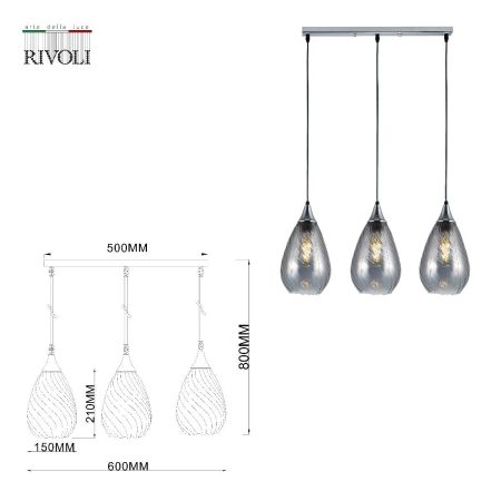 Подвесной светильник Rivoli Lily 9122-203 Б0054874