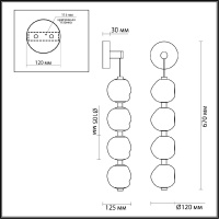 Настенный светильник Odeon Light Jemstone 5084/17WL