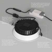 Точечный встраиваемый влагозащищенный светильник Denkirs Trim DK2452-WH