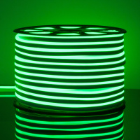 Светодиодный гибкий неон LS001 220V 9.6W 120Led 2835 IP67 односторонний зеленый Elektrostandard