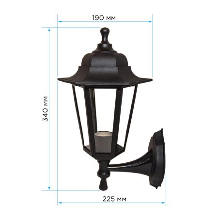 Уличный настенный светильник Apeyron Леда 11-99ЧЕР