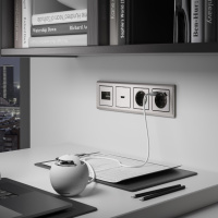 Рамка Metallic на 4 поста глянцевый никель WL02-Frame-04 Werkel