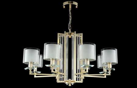 Подвесная люстра Crystal Lux Nicolas NICOLAS SP-PL8 GOLD/WHITE