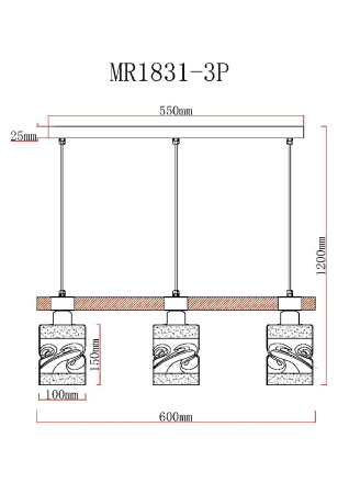 Подвесной светильник MyFar Olivia MR1831-3P