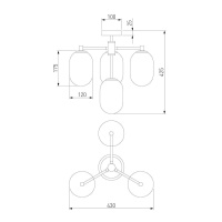 Потолочная люстра Eurosvet Loona 60161/4 латунь