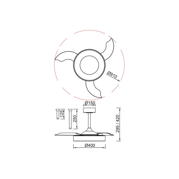 Люстра-вентилятор Mantra Niseko Fan 9092