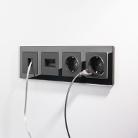 Рамка Favorit на 4 поста черный WL01-Frame-04 Werkel