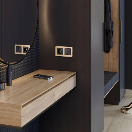 Рамка на 2 поста Platinum шампань W0022611 Werkel