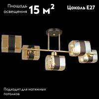 Потолочная люстра Reluce 04223-0.3-05 AB+BK