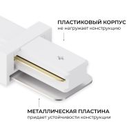 Коннектор прямой для однофазного шинопровода (арт. R45-05, R45-07) Apeyron 09-180
