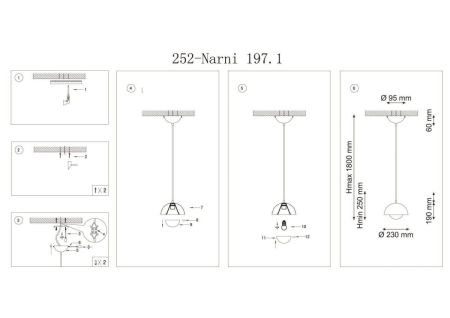 Подвесной светильник Lucia Tucci Narni 197.1 Verde