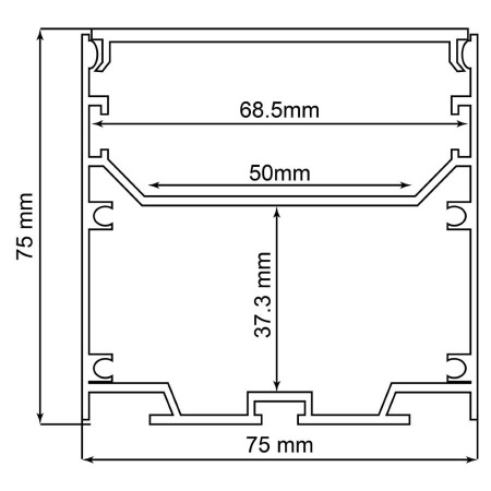 Профиль алюминиевый накладной Feron CAB265 10376