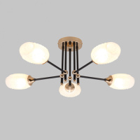 Потолочная люстра IMEX MD.4144-5-S-BK+FGD