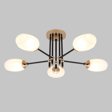 Потолочная люстра IMEX MD.4144-5-S-BK+FGD