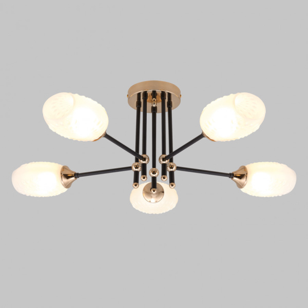 Потолочная люстра IMEX MD.4144-5-S-BK+FGD