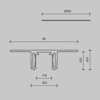 Шинопровод встраиваемый Maytoni Technical Exility X TRX239-422.12B