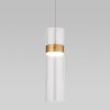 Подвесной светодиодный светильник Eurosvet Lumen 50244/1 Led латунь/прозрачный