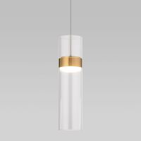 Подвесной светодиодный светильник Eurosvet Lumen 50244/1 Led латунь/прозрачный
