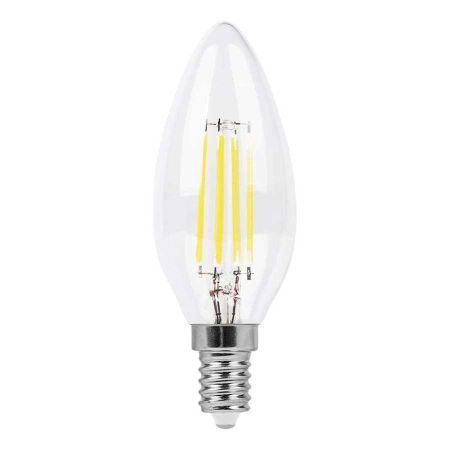 Лампа светодиодная филаментная Feron E14 5W 2700K Свеча Прозрачная LB-58 25572