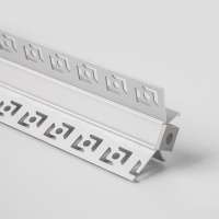 Профиль встраиваемый угловой алюминиевый с рассеивателем Elektrostandard внутренний угол LL-2-ALP014