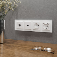 Рамка Favorit на 4 поста белый матовый WL01-Frame-04 Werkel