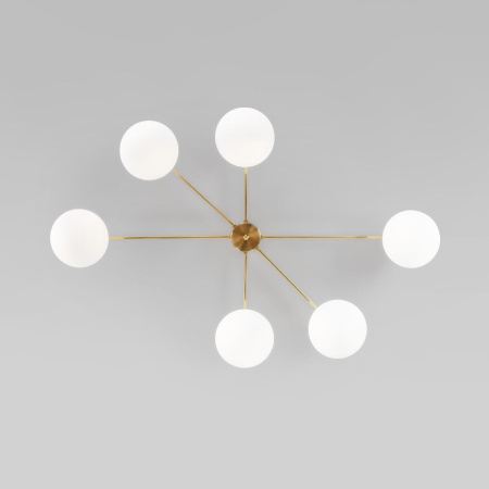 Потолочная люстра Eurosvet Opaline 70220/6 латунь Smart a065766