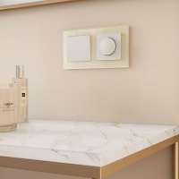 Рамка на 2 поста (молочный, стекло) W0021141 Werkel