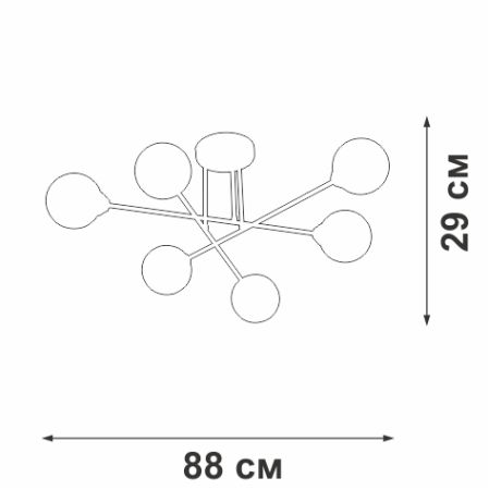 Потолочная люстра Vitaluce V3931-1/6PL