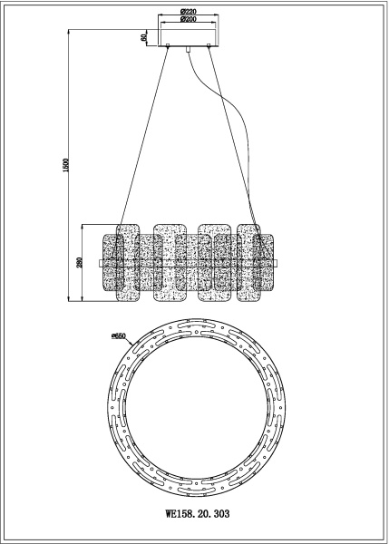 Подвесная люстра Wertmark Nelly WE158.20.303