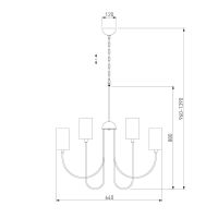 Подвесная люстра Eurosvet Abbey 60164/6 никель Smart 