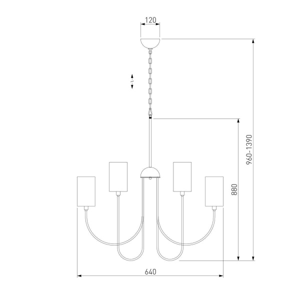 Подвесная люстра Eurosvet Abbey 60164/6 никель Smart 