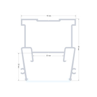 Алюминиевый профиль для натяжного потолка Apeyron 08-57