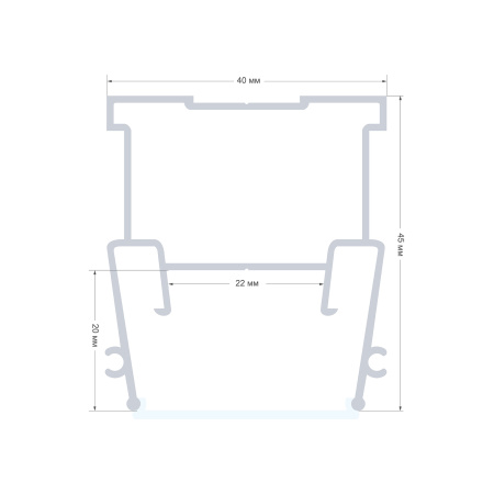 Алюминиевый профиль для натяжного потолка Apeyron 08-57