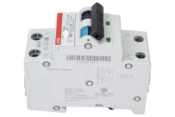 Дифференциальный автомат ABB DS201 C20A 30mA тип АС