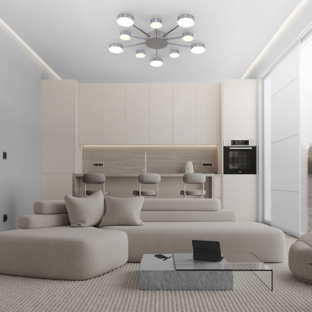 Потолочная светодиодная люстра Eurosvet Nitrino 90242/10 хром