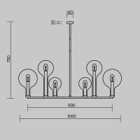 Потолочная люстра Maytoni Status MOD333PL-06BS1