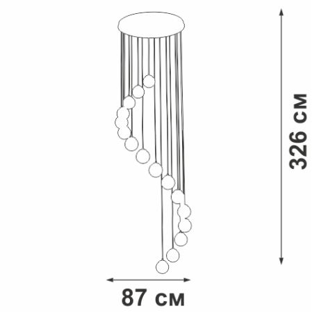 Каскадная люстра Vitaluce V2893-9/16S